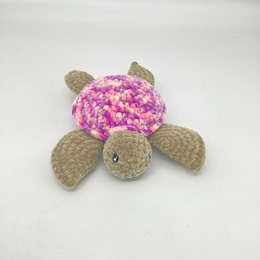 Crocheted Turtle - Pinks