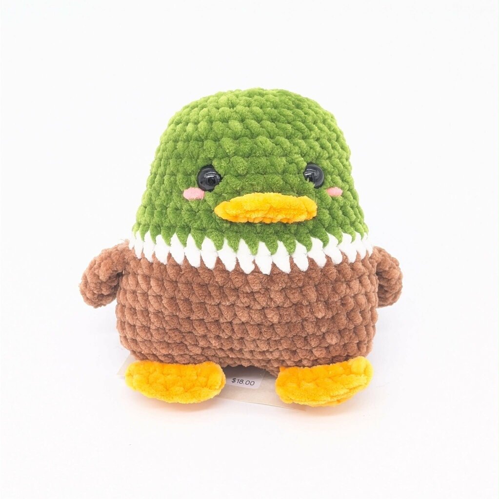 Crocheted Round Mallard Duck