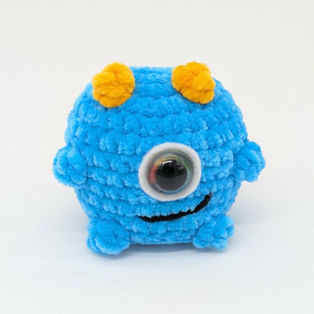 Crocheted Booty Monster - blue/orange