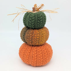 Triple Stack Crocheted Pumpkins - view 1