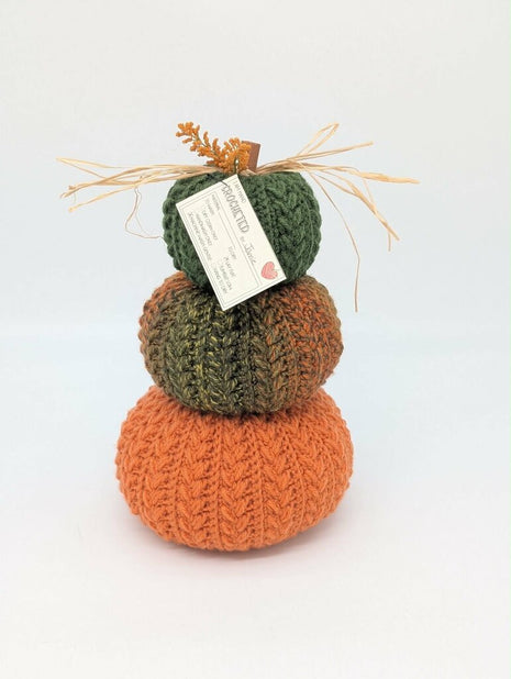 Triple Stack Crocheted Pumpkins