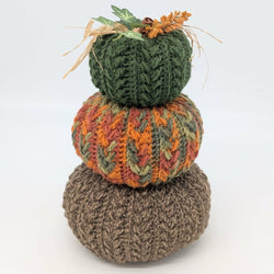 Triple Stack Crocheted Pumpkins - view 1