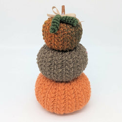 Triple Stack Crocheted Pumpkins - view 1