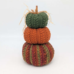 Triple Stack Crocheted Pumpkins - view 1