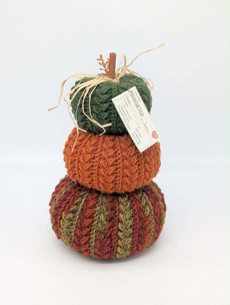 Triple Stack Crocheted Pumpkins