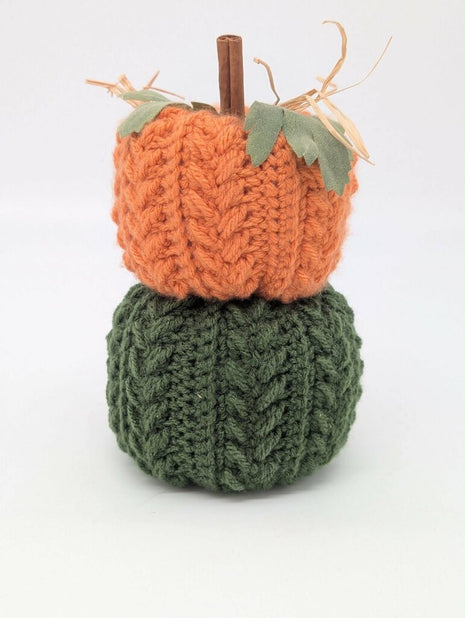 Double Stack Crocheted Pumpkins