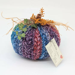 Crocheted Lg Multicolored Pumpkin - view 2