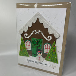 Gingerbread house card - view 1