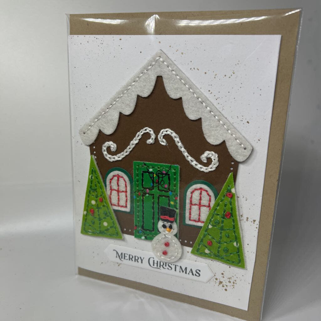 Gingerbread house card