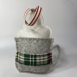 Embroidered Tree mug ornament - view 2