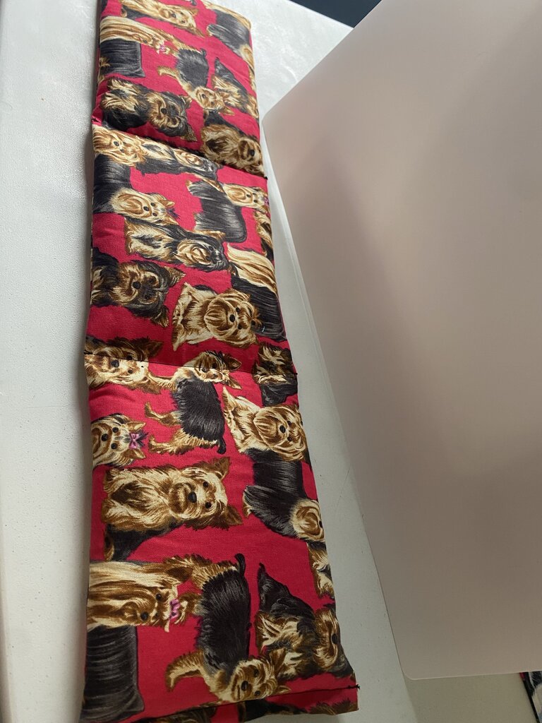 neck wrap red yorkie