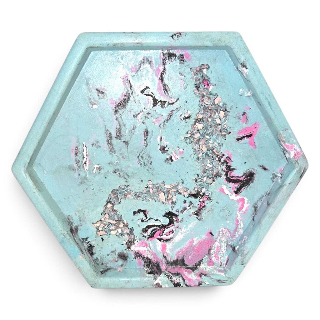 Hex Tray with crystal