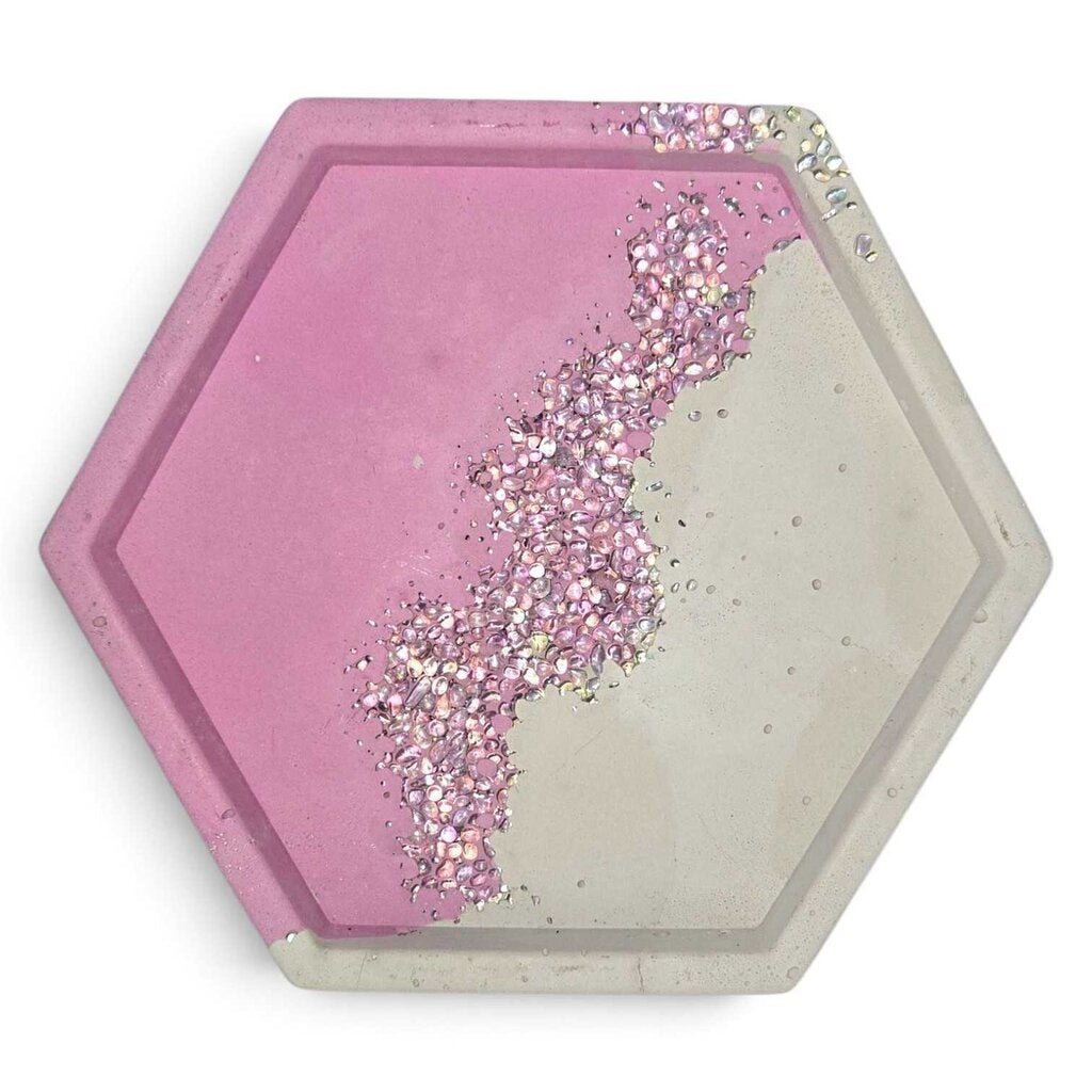 Hex Tray with crystal