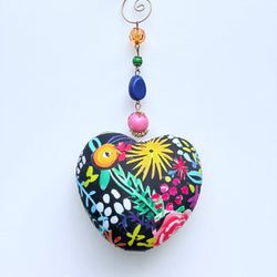 Festival heart hanging bauble - view 1