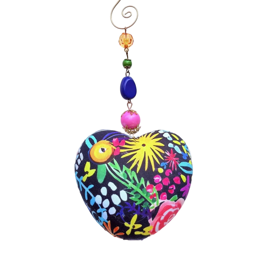 Festival heart hanging bauble