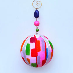 Vibrant color patch hanging bauble - view 1