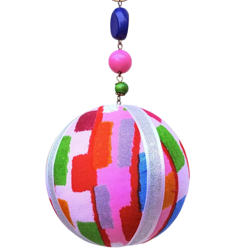 Vibrant color patch hanging bauble