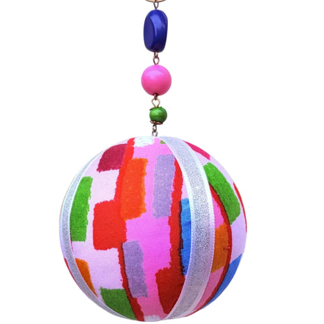 Vibrant color patch hanging bauble