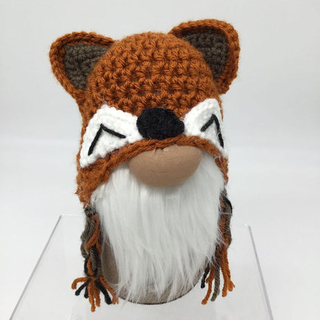 Crochet fox gnome