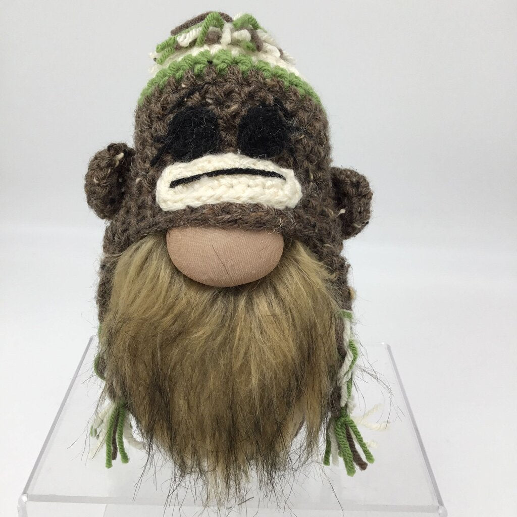 Crochet sock monkey gnome