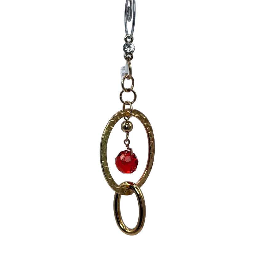 gold and orange repurposed jewelry hanging ornament
