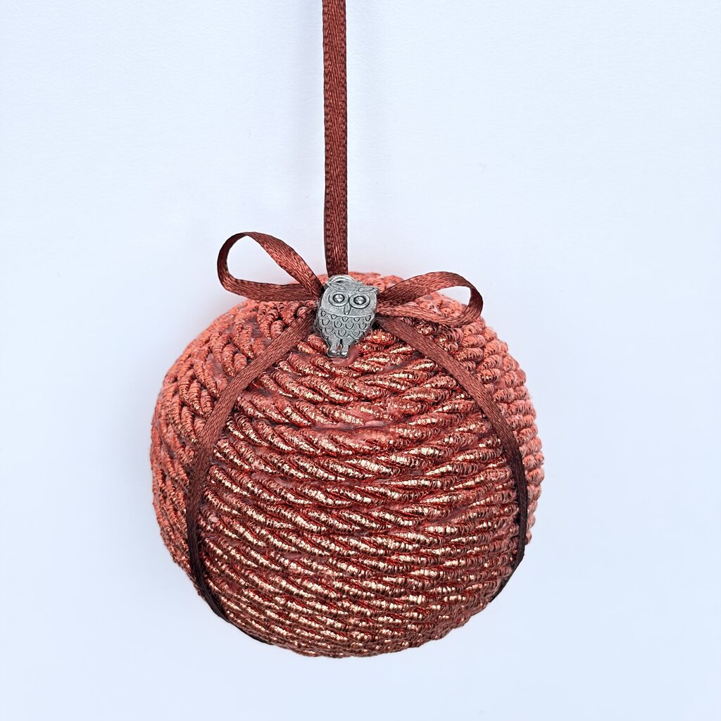 copper owl ornament