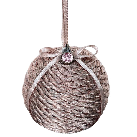 rose gold ornament w/pink gem