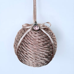 rose gold ornament w/pink gem - view 1