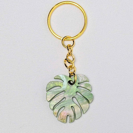 Monstera Leaf Keychain