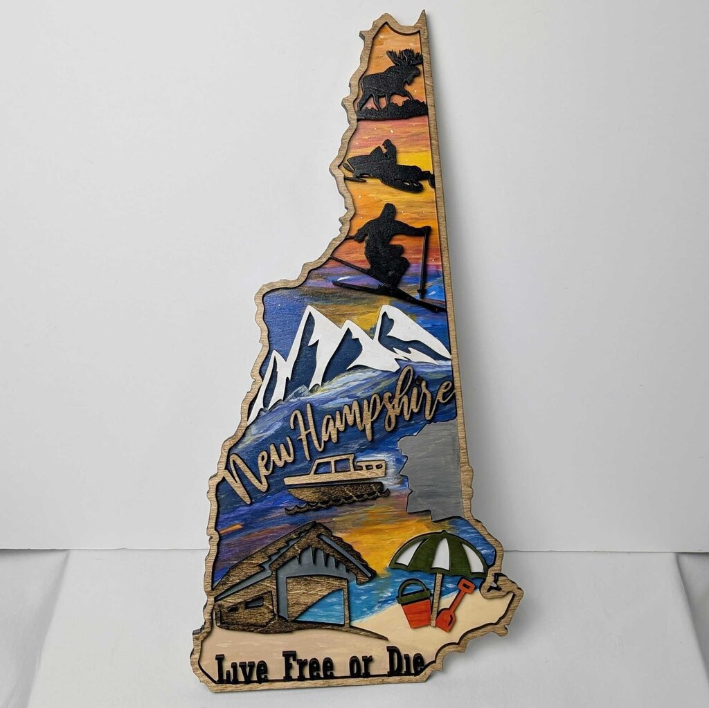 NH - New Hampshire Hand-painted Sign