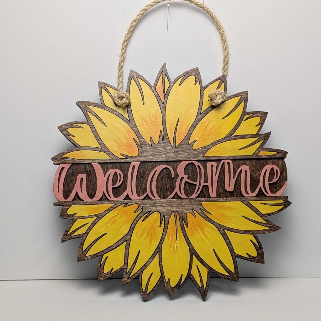 Sunflower Welcome Sign
