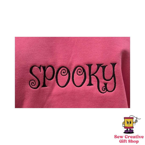 Spooky Halloween Embroidered Adult Sweatshirt