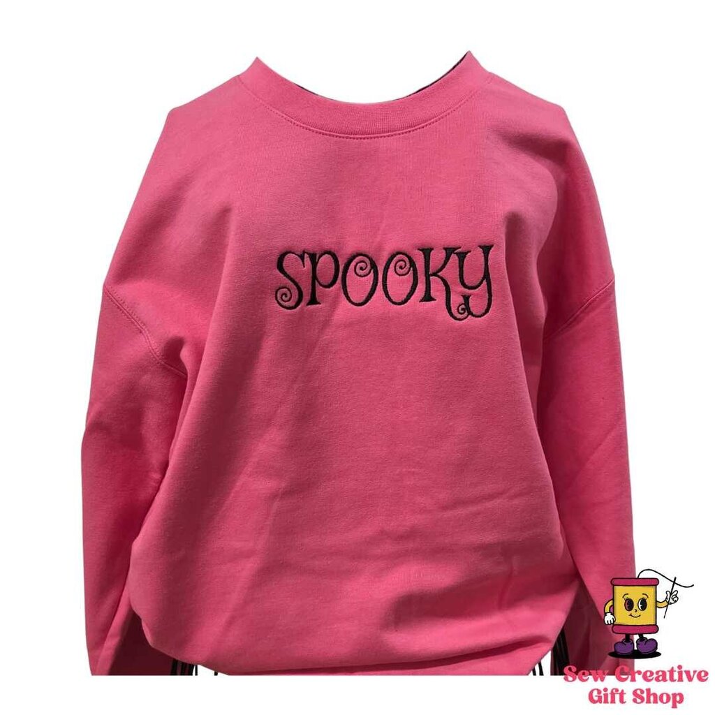 Spooky Halloween Embroidered Adult Sweatshirt
