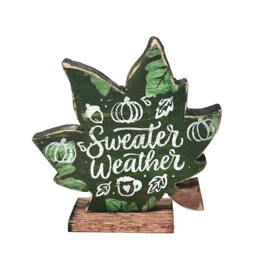 Sweater weather wood leaves