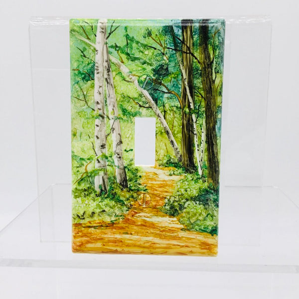 LightSwitch Plates- Birches Along the Path