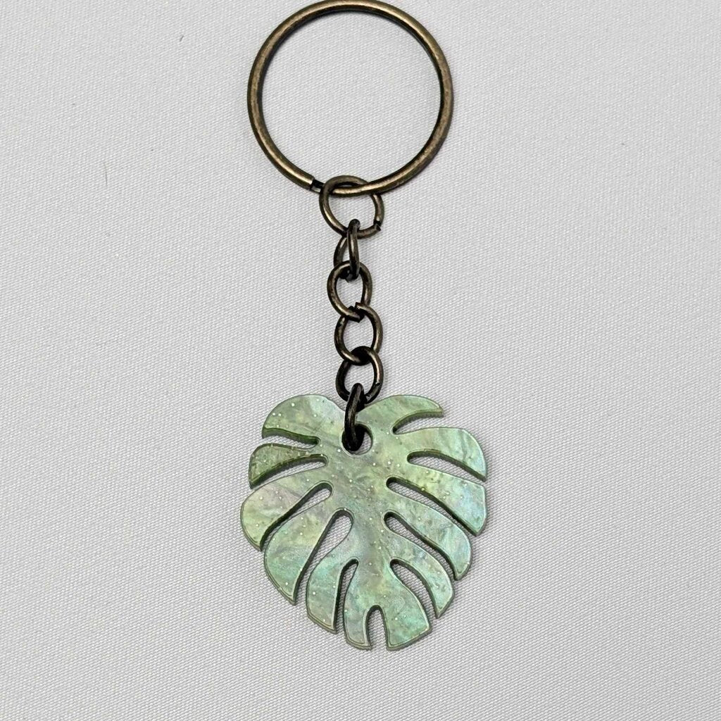 Monstera Leaf Keychain