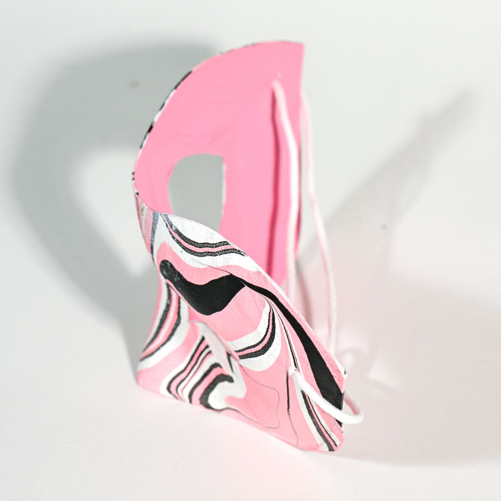 Mask - Pink black white 2