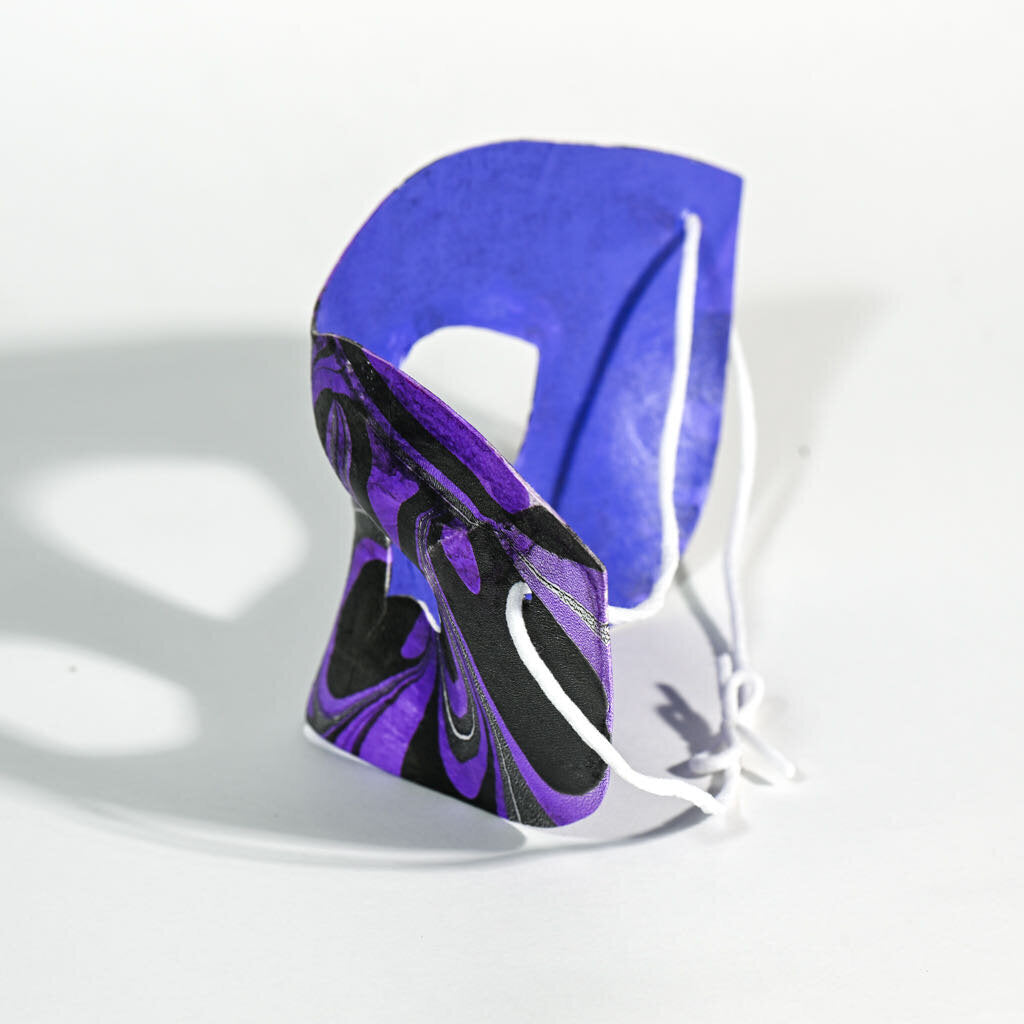 Mask - black purple white 2