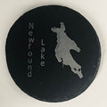 Newfound Lake Round Slate Coaster