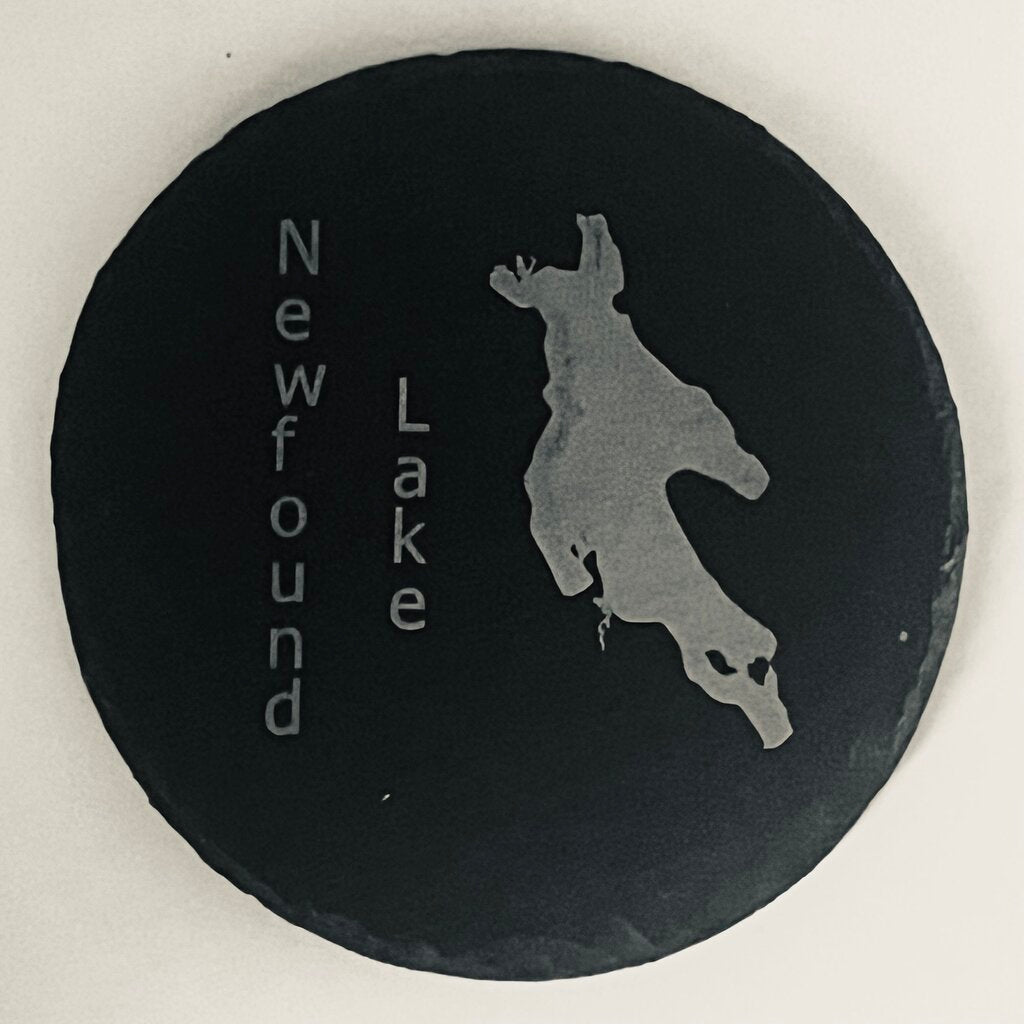 Newfound Lake Round Slate Coaster