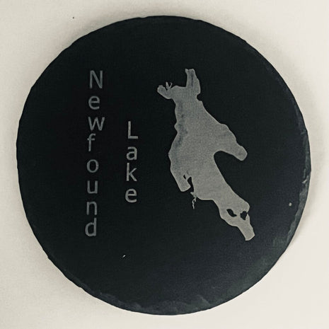 Newfound Lake Round Slate Coaster