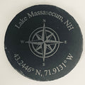Lake Massasecum Compass Round Slate