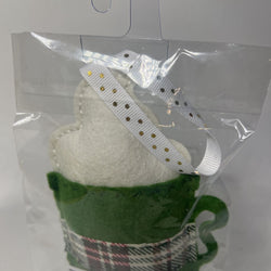 Embroidered tree mug ornament - view 2