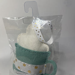 Embroidered mug ornament - view 2