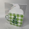 Embroidered mug gift tag