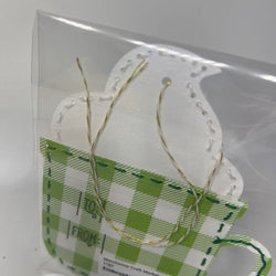 Embroidered mug gift tag - view 2