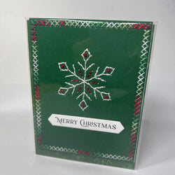 Stitched snowflake card - view 1