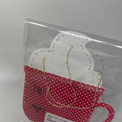Embroidered mug gift tag - view 2