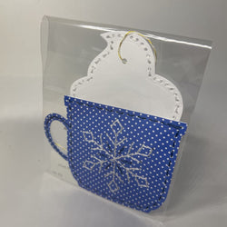 Embroidered mug gift tag - view 1