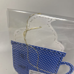 Embroidered mug gift tag - view 2